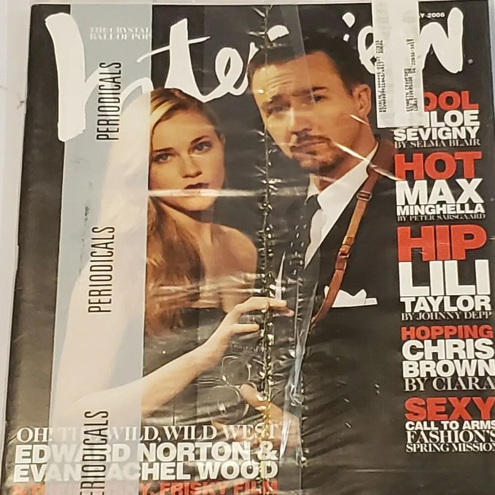 New Edward Norton Evan Rachel Wood Interview Magazine May 2006 Factory Sealed